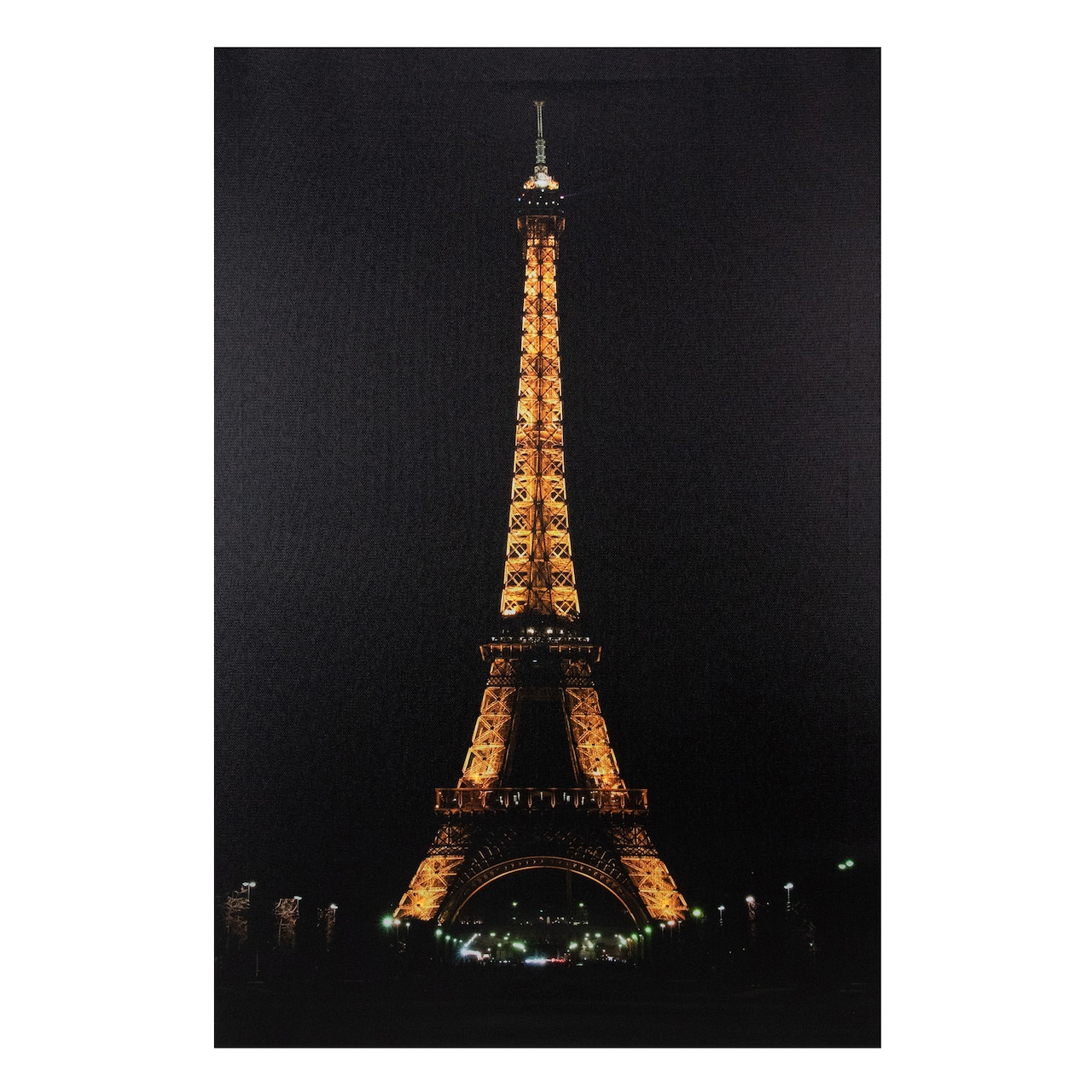 23.5" LED Eiffel Tower at Night Canvas Wall Art